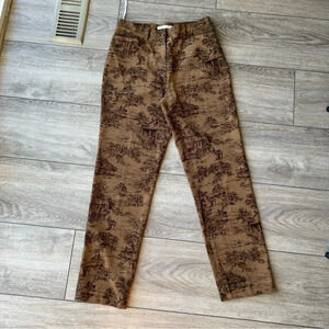 Jones New York Sport Vintage  Countryside Pattern Stretch Trouser Pants